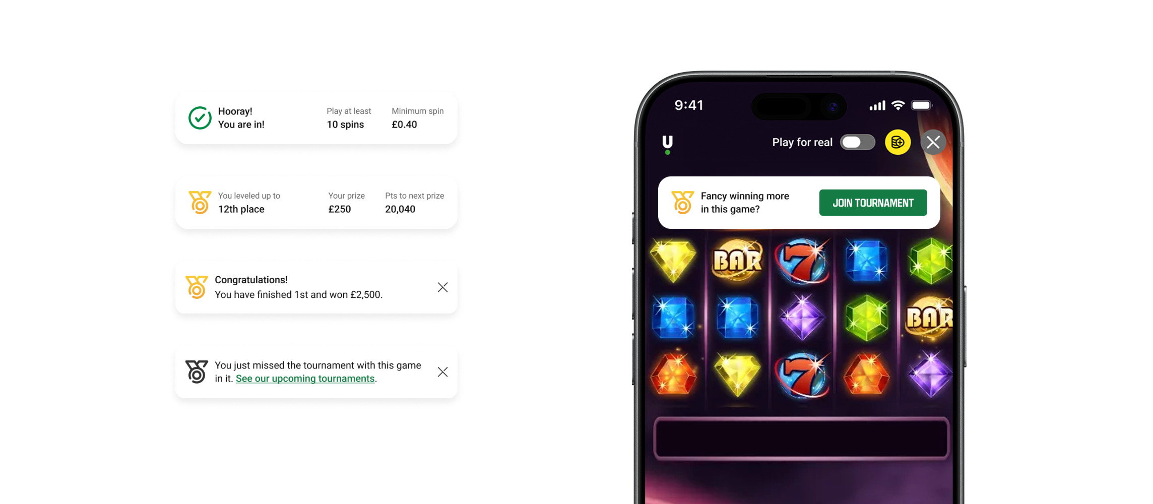 Contextual tournament prompts within in-game experience
